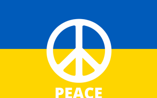 Blue Yellow Minimalist Stand With Ukraine Flag Peace Post Instagram